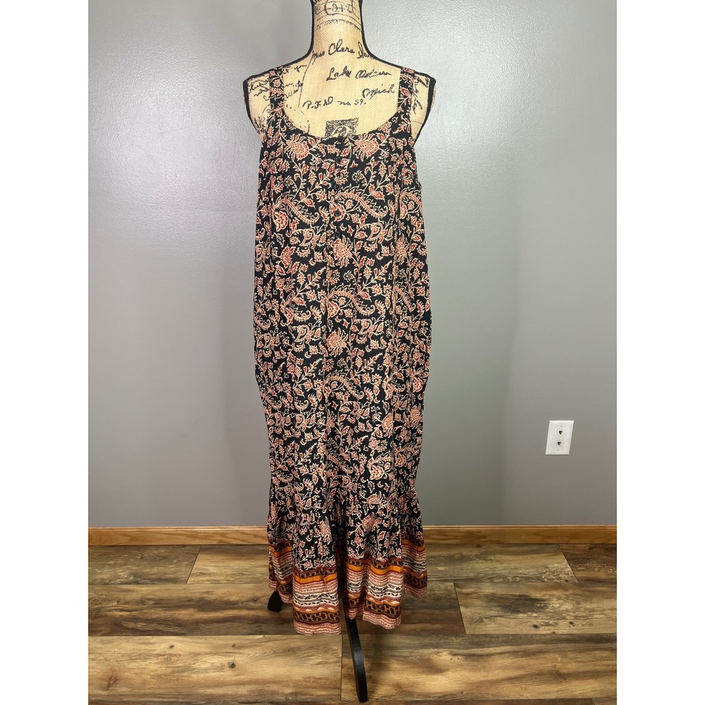 Beach‎ Lunch Lounge midi dress floral printed large sustainable summer sheath
